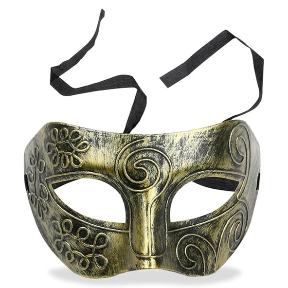 Altın Eskitme Yüz Maskesi - Antik Tarz Balo Maskesi ürün görseli