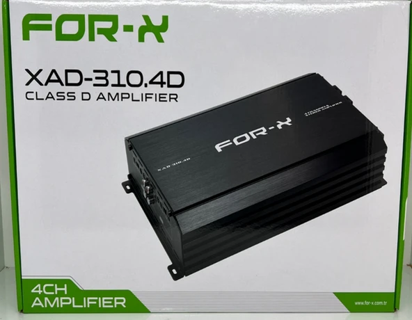 FOR-X XAD-310.4D-4X300W GERÇEK RMS-KALİTELİ PROFESYONEL ÜST SEVİYE OTO ANFİ - 1