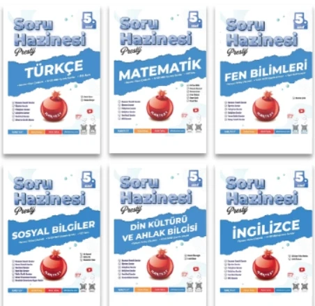 NARTEST YAYINLARI 5.SINIF PRESTİJ TÜRKÇE - MATEMATİK - FEN BİLİMLERİ - SOSYAL BİLGİLER -DİN KÜLTÜRÜ - İNGİLİZCE SORU HAZ ürün görseli