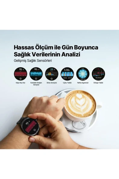Ttec Tempus Pro S  45mm AMOLED Ekranlı Yuvarlak Metal Kasa 2SW08 - Resim 8