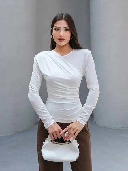YANI BÜZGÜLÜ SANDY BLUZ - 3