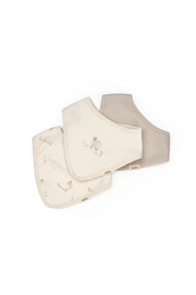 Bebek 3lü Fular %100 Organik Pamuk, Bebek ve Yenidoğan Serisi - CSY8191 - 6