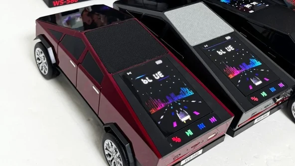 RT-1972 Tesla Cybertruck Araba Tasarımlı Bluetooth Hoparlör - TF Kart / USB / FM Destekli - 3