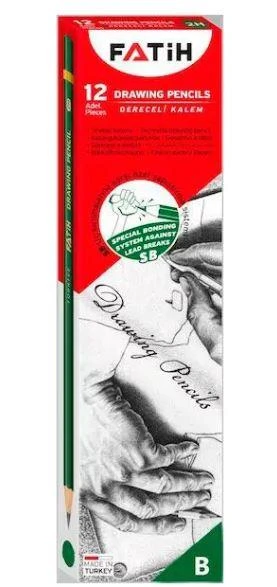 FATİH B DERECELİ KURŞUN KALEM 12'Lİ PAKET
