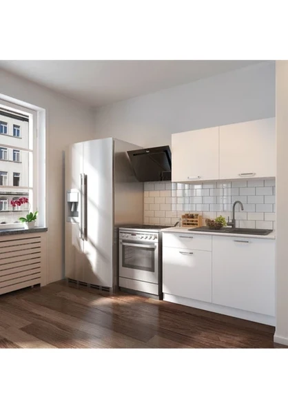 T Designo Ela Hazır Mutfak Dolabı 120 cm Tezgah Dahil Beyaz ürün görseli