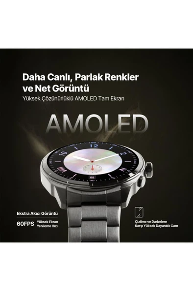 Ttec Tempus Pro S  45mm AMOLED Ekranlı Yuvarlak Metal Kasa 2SW08 - Resim 4