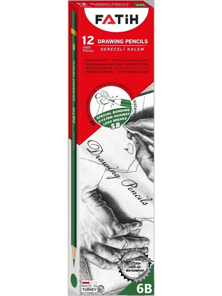 FATİH 6B DERECELİ KURŞUN KALEM  12'Lİ - 2