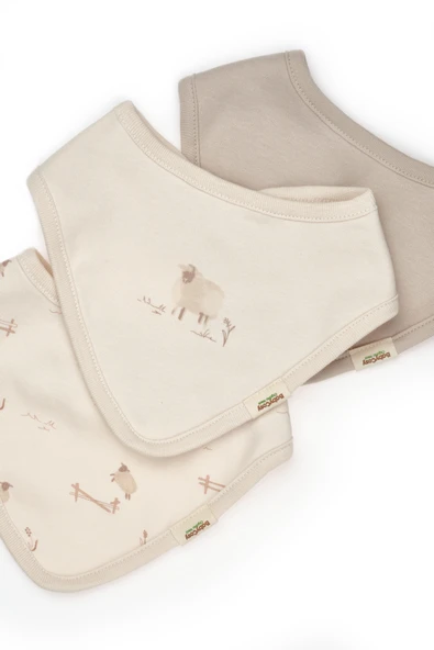Bebek 3lü Fular %100 Organik Pamuk, Bebek ve Yenidoğan Serisi - CSY8191 - 7