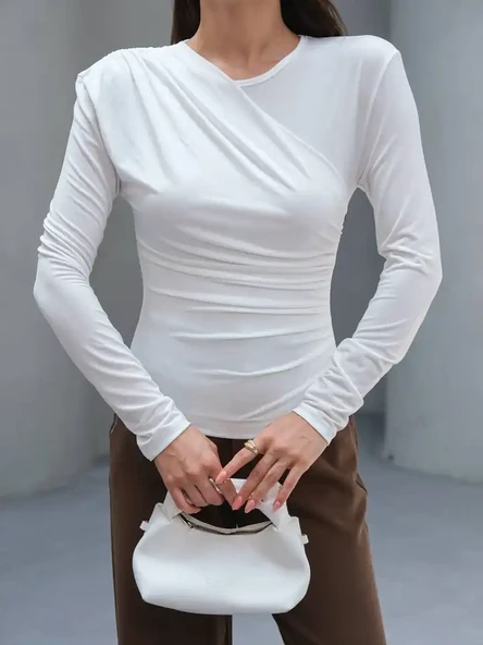 YANI BÜZGÜLÜ SANDY BLUZ - 7