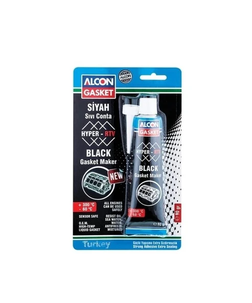 Alcon Hyper RTV Sıvı Conta Siyah 90gr ürün görseli