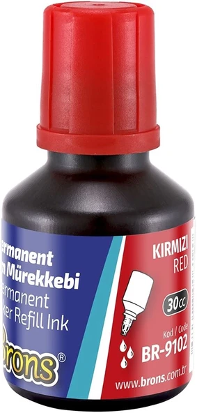 Supertrend Permanent Marker Mürekkebi 30 cc. KIRMIZI ürün görseli