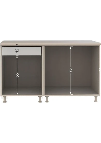 Tdesigno Fors Mutfak 100 cm Tezgah Dahil - 3