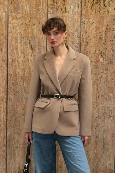 Premium Kalite Tay Tüyü Blazer - 3