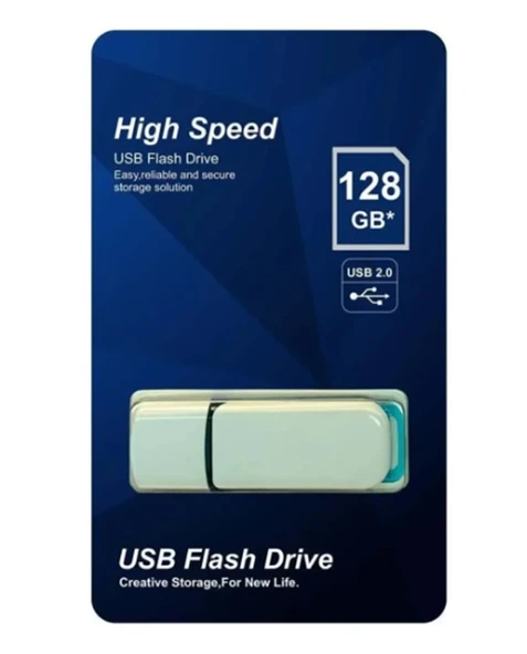 Elba High Speed 128Gb Plastik Beyaz-Mavi 2.0 Usb Flash Bellek