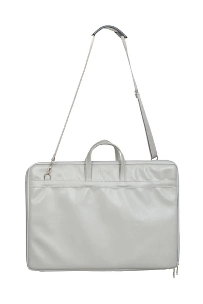 Supertrend Deri Proje Resim Çantası 40x55 cm. PASTEL GRİ ürün görseli 1