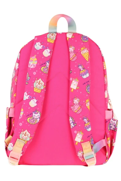 KAUKKO Üç Bölmeli Kız Çocuk İlkokul Sırt Çantası (L5227) - Pembe - Kauçuk Dondurma - 3