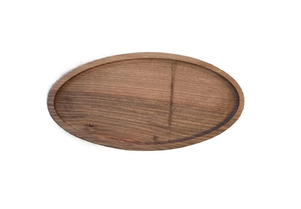 Wood Art Ceviz Sunum Tabağı 20x40cm ürün görseli 1