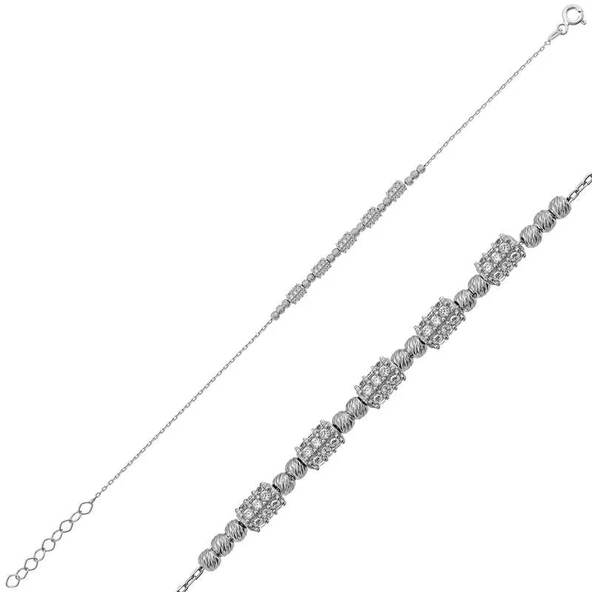 Supertrend Gümüş Beyaz Dorissa Bayan Bileklik ürün görseli