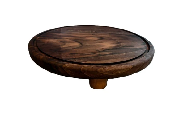 Wood Art Ceviz Ayaklı Sunum Tabağı 30cm ürün görseli