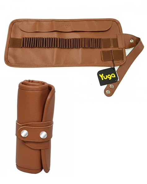 Yuga Suni Deri 36 Gözlü Rulo Kalemlik Taba - Resim 3