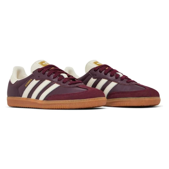 adidas Samba OG Maroon Gold Metallic - 5