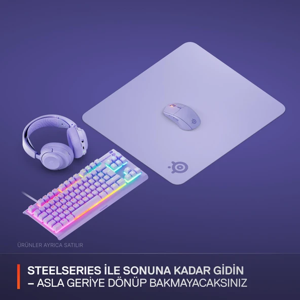 SteelSeries QcK Large Gaming Oyuncu Mouse Pad - Lila - Resim 7
