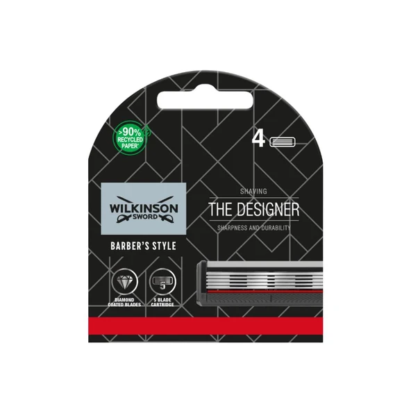 Wilkinson Sword Barber's Style The Designer Tıraş Bıçağı Kartuşu- 4 Adet ürün görseli