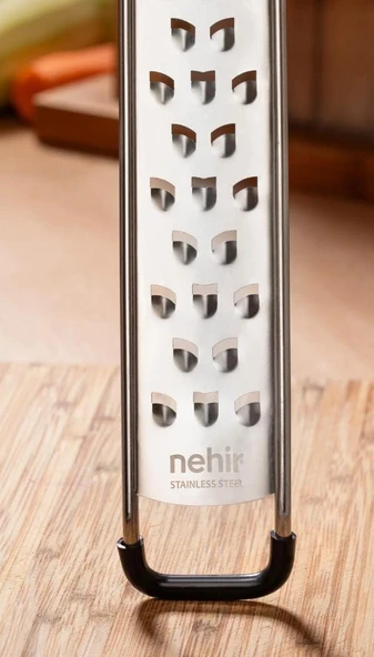 Paslanmaz Çelik Lazer Kesimli El Rendesi SLİKON KAYMAZ ALT TABAN - 2