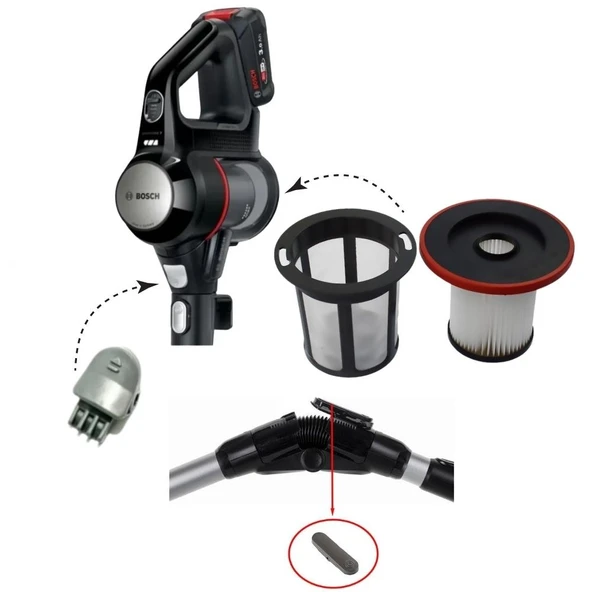 Bosch Unlimited Serisi ile Uyumlu Hazne Filtresi & Mandal Seti - Resim 2