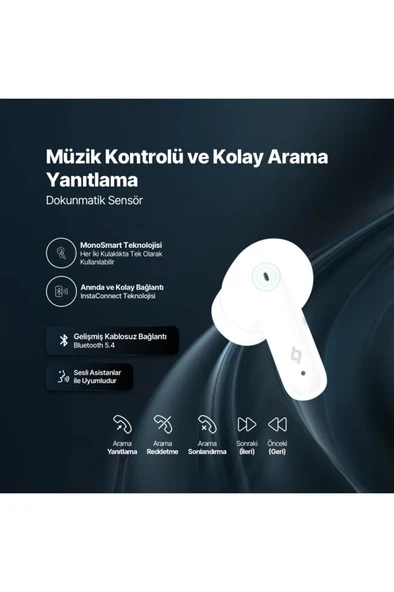 Ttec AirBeat Clap Gerçek Kablosuz TWS Bluetooth Kulaklık- 2KM160 - Resim 3