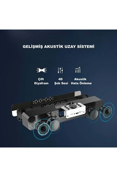 Bluetooth Hoparlör Şarjlı Ses Sistemi LED Ekran FM Çalar Saat Sıcaklık PC USB Aux Tf Kart - 5