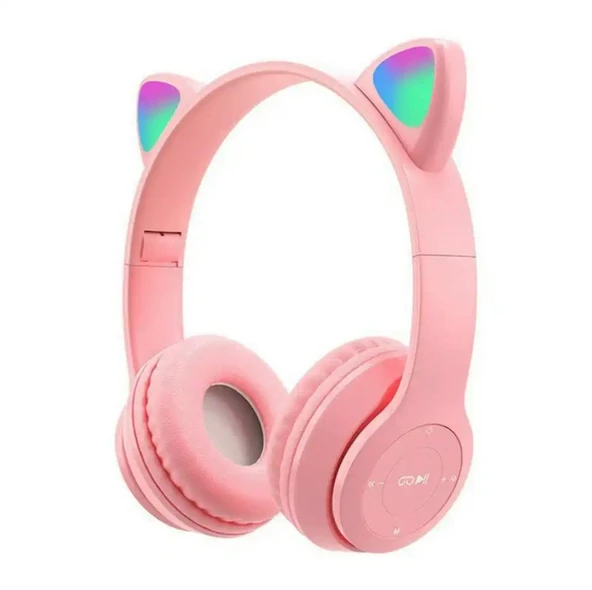 Kablosuz Bluetooth Kulaküstü Rgb Kedi Desenli Kulaklık P47m ürün görseli