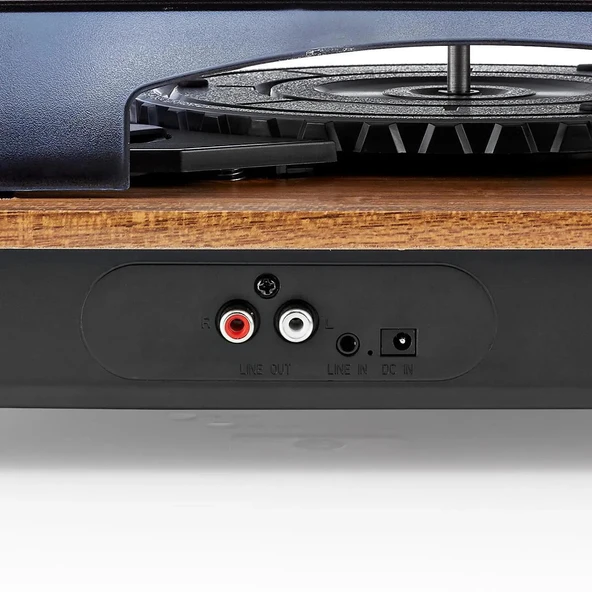 TURN200BN Retro Sarjlı Pikap - BT, USB Oynatma/Encode ve Aux Girişi - 3