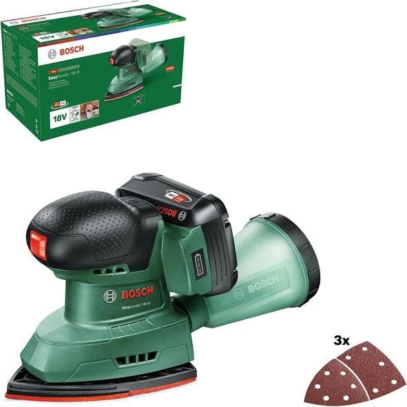 Bosch Home & Garden EasySander 18V-8 UNI Set (1 x 2.0Ah, Tek Akü)