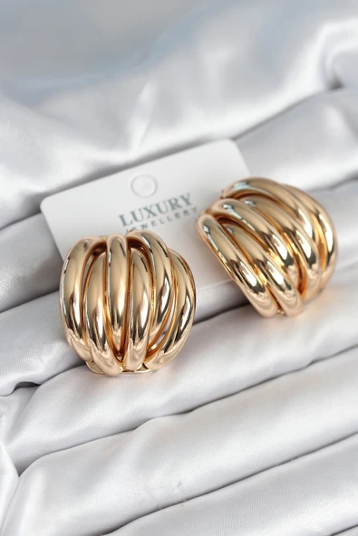 Pirinç Gold Renk Vintage Kadın Küpe - TJ-BKP11315 ürün görseli