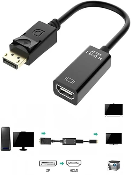 Dısplayport to Hdmı Dişi 4k*2k Çevirici Converter Dönüştürücü - 5