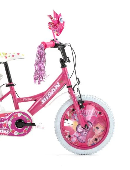 Bisan Rose 16 Jant Kız Çocuk Bisikleti Pembe Beyaz - Resim 2