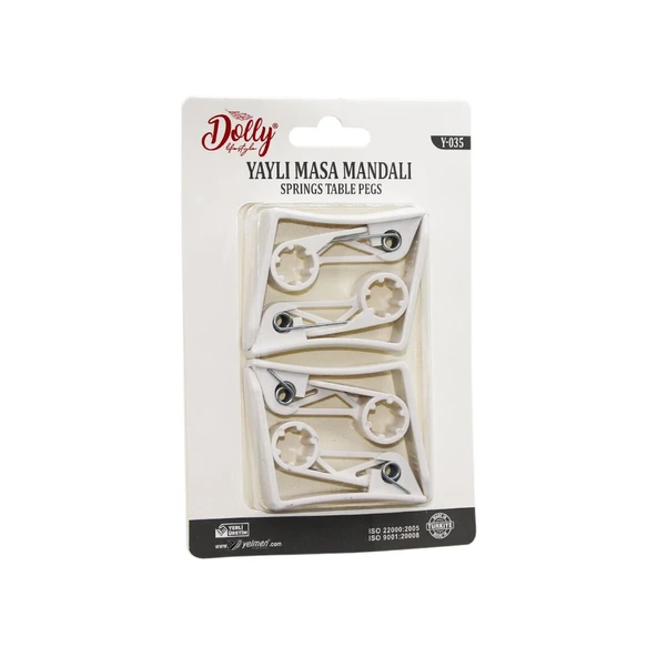 4 PARÇA PLASTİK - YAYLI MASA ÖRTÜSÜ MANDALI KISKACI (5250)