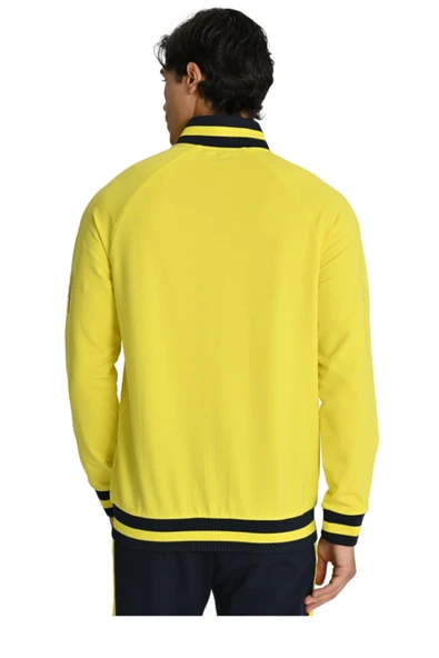 Fenerbahçe Sarı Tribün UV Baskılı Arma Detay Erkek Sweatshirt - 6