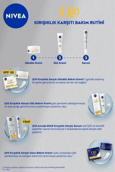 Nivea Q10 Power Kırışıklık Karşıtı Gündüz Bakım Kremi, Spf15,50ml Ve Q10 Power Gece Bakım Kremi 50ml - 8