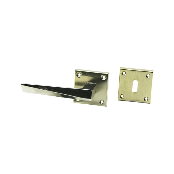 4 TAKIM PRATİK PRİZMA ODA  GRİ NİKEL ROZETLİ KAPI KOLU (5250)