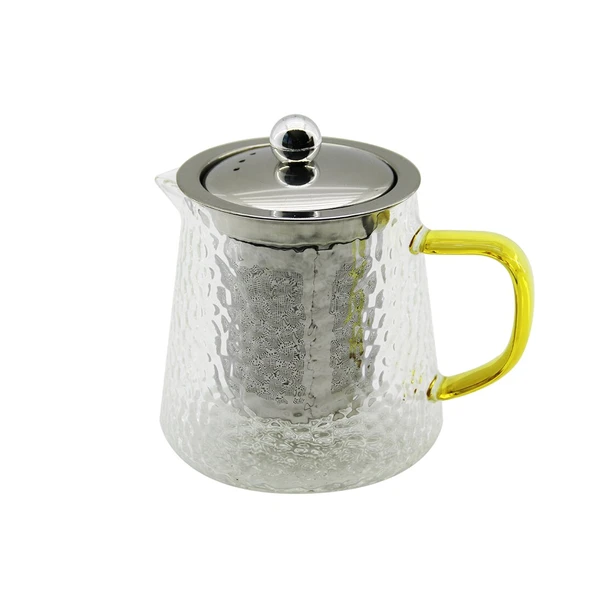 YUVARLAK KABARTMALI - BOROSİLİKAT CAM DEMLİK 550ML (5250)