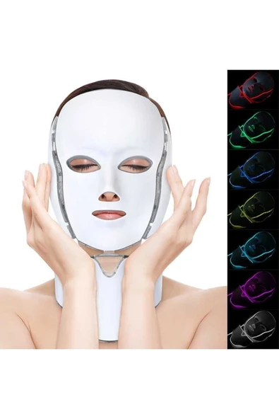 anka lazer Led Terapi Cihazı ( Led Maske) - Cilt Bakım Cihazı -mezoterapi Maskesi 7 Renk Multifonksiyonel - Resim 2