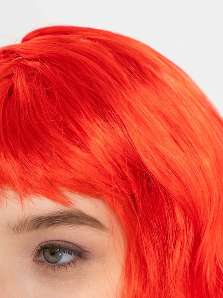 Kırmızı Renk Uzun Dalgalı Parti Peruğu (5250) - 4