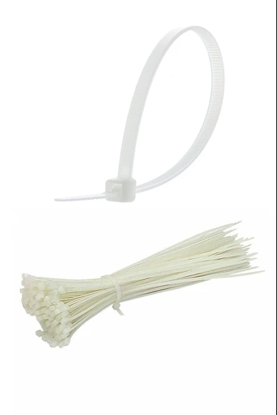 100 Adet Plastik Cırt Kelepçe Kablo Bağı Kablo Düzenleyici- 3.6 X 150 MM (5250) - 2