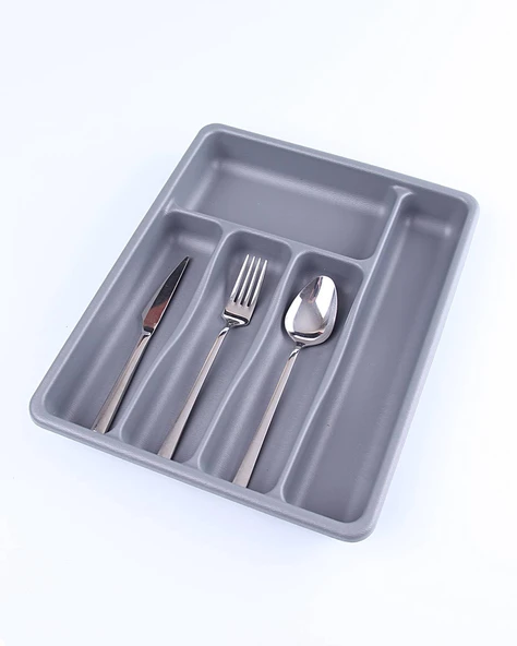 GRİ - 5 BÖLMELİ ÇEKMECE İÇİ KAŞIKLIK 36x29x5cm (5250) ürün görseli 1