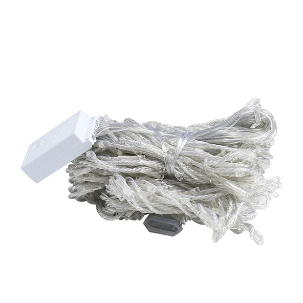 8 Fonksiyonlu 200 Led 10 Saçak Şerit Led 2x2 Perde İp Led (Gün Işığı) (5250) - Resim 5