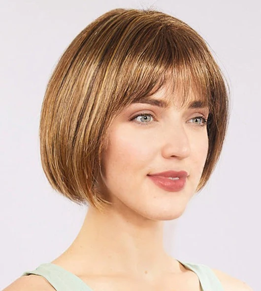 Açık Kahverengi Küt Parti Peruk Küt Saç (5250) - 4