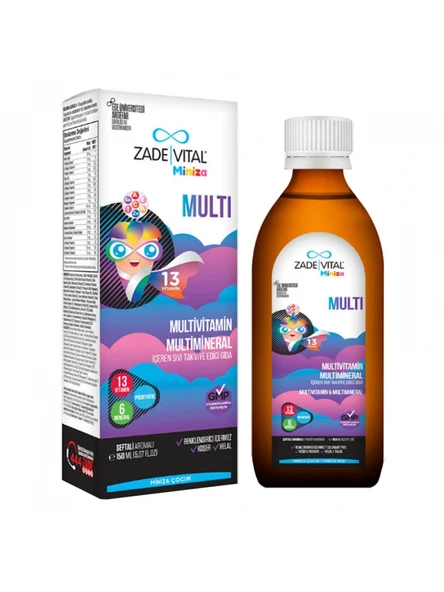 Zade Vital Miniza Multivitamin & Mineral Şurup 150 ml ürün görseli