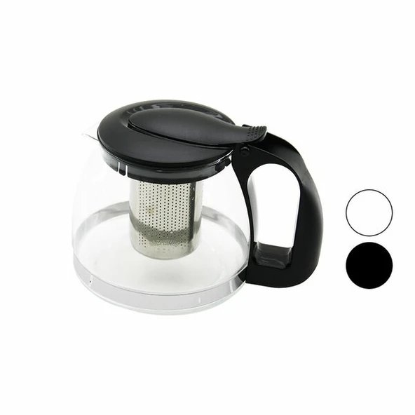 CAM DEMLİK 900ML - SİYAH VEYA BEYAZ GÖNDERİLİR (5250)